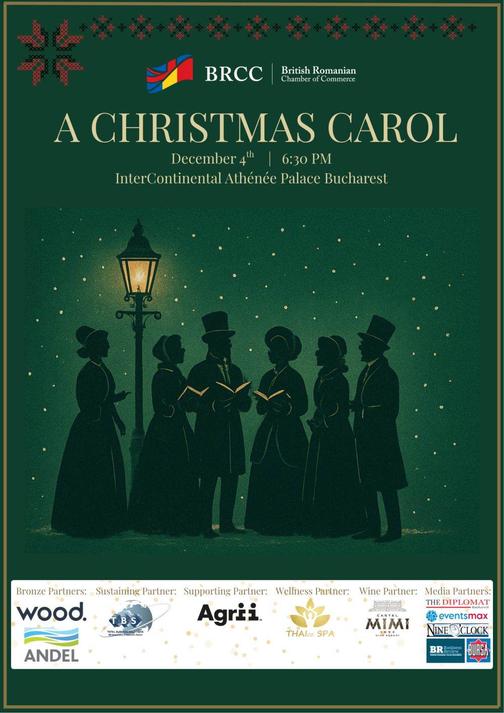 Camera de Comerţ Britanică-Română organizează un eveniment festiv inspirat din „A Christmas Carol”