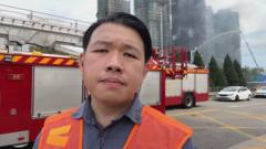 BBC la fața locului în urma incendiului dintr-un bloc de apartamente din Hong Kong