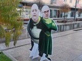 Un bărbat a primit o amendă după ce a utilizat imaginea candidatului PNL-USR la conducerea CJ pe machete cu personaje din desene animate.