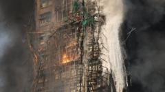 Pompierii caută sute de persoane care încă sunt dispărute în urma incendiului devastator din blocurile de turn din Hong Kong.
