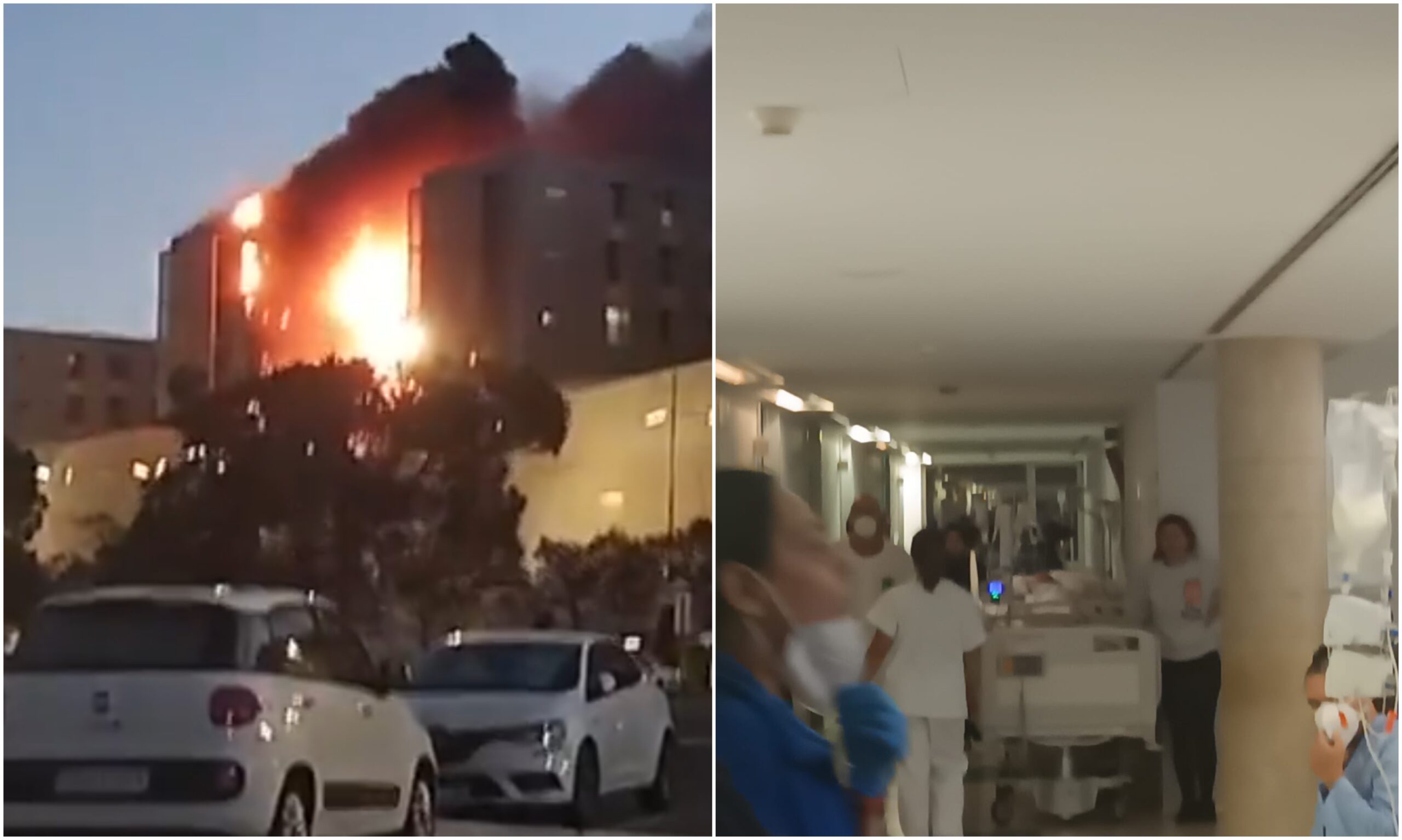 Incendiu de mari proporții la un spital din Cartagena, sud-estul Spaniei. Pacienții și medicii au fost evacuați de urgență.