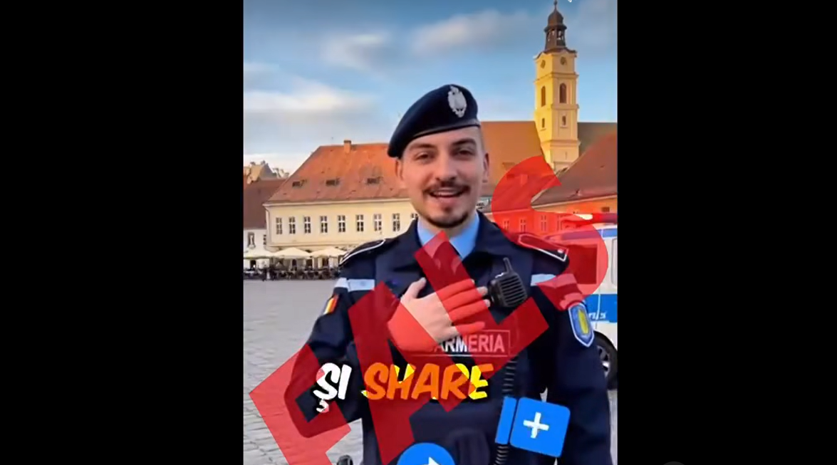 Fals generat de AI: Un jandarm îl promovează pe Călin Georgescu. Avertismentul Jandarmeriei