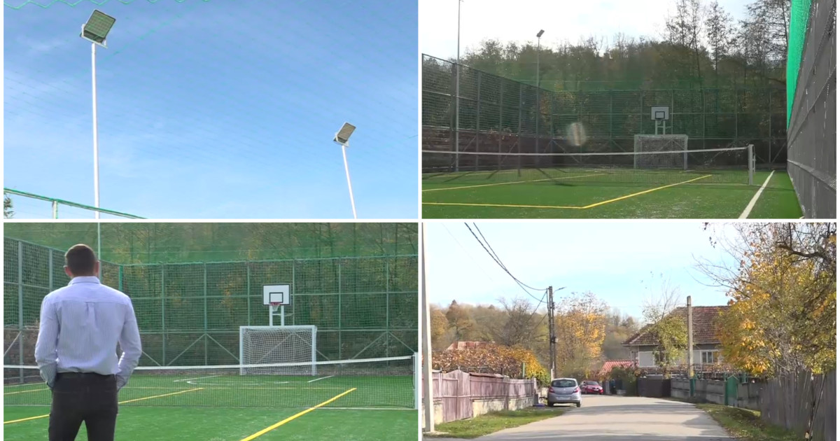 Investiții necorespunzătoare: Comuna cu teren de sport modern, dar fără gaze și canalizare, unde copiii sunt transportați la școală cu microbuz închiriat.