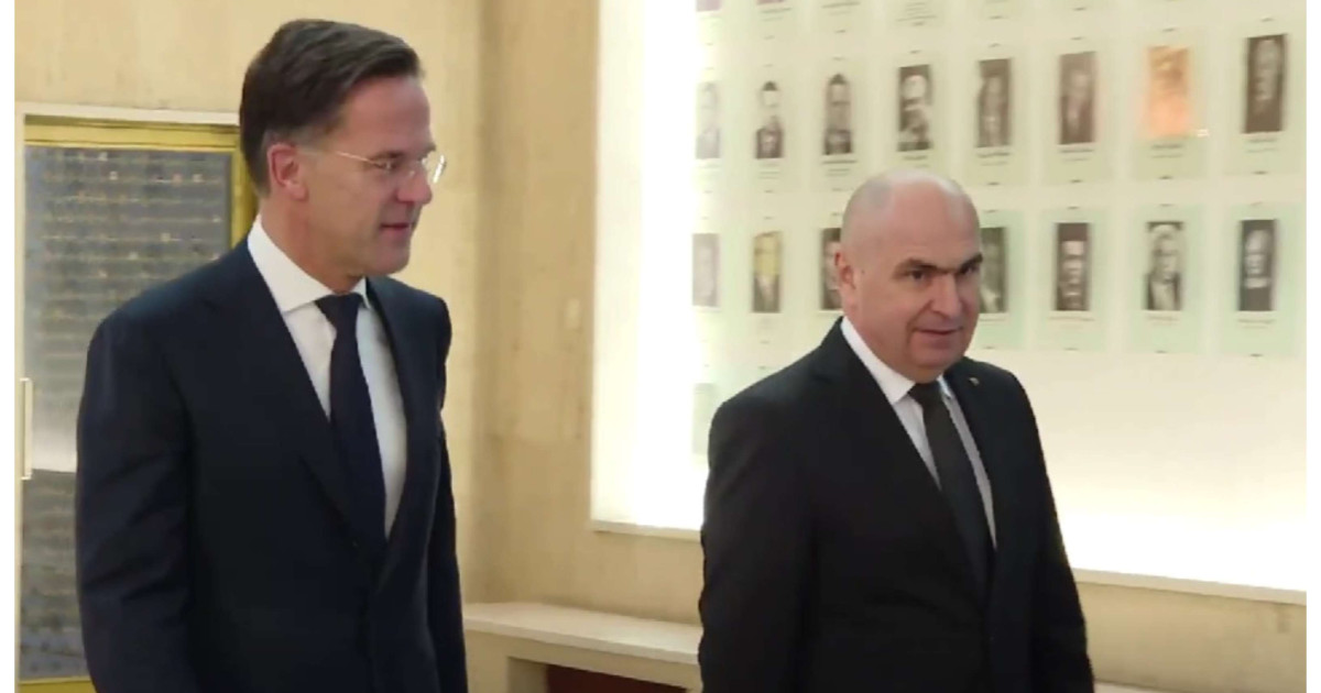 Secretarul general al NATO Mark Rutte s-a întâlnit cu premierul Ilie Bolojan la Palatul Victoria.