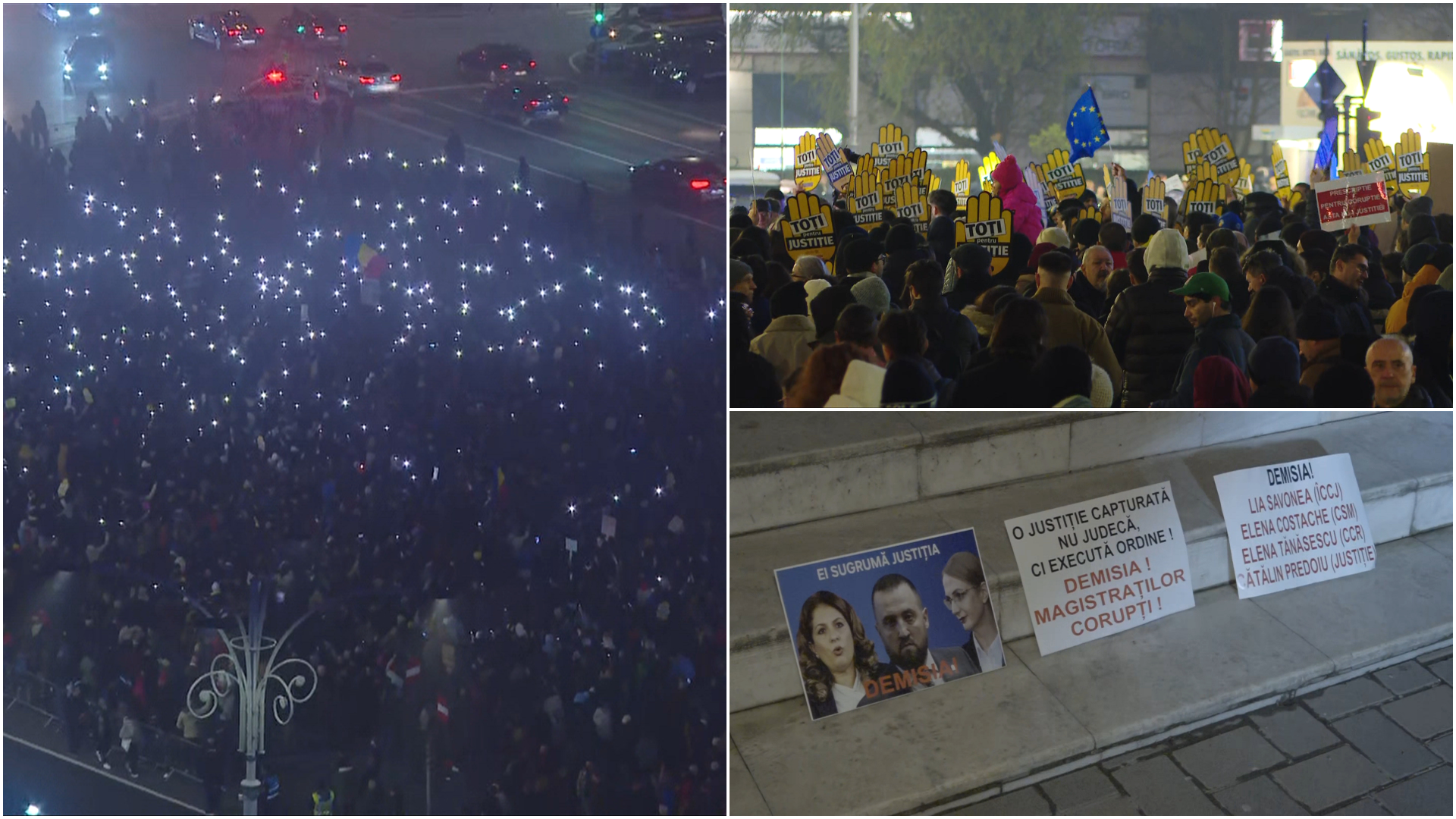„Deficitul bugetar, la corupți în buzunar”. A treia zi de proteste în București și în marile orașe: mai mult de 5.000 de persoane în Capitală.