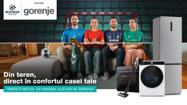 Gorenje sprijină EHF EURO 2026 la masculin, competiția ce reunește cele mai bune echipe din Europa.