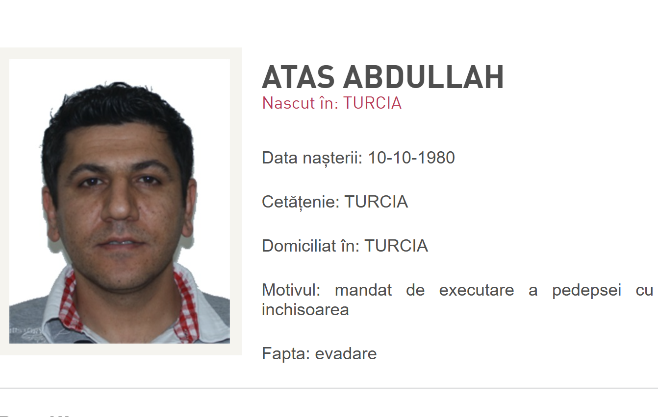 Un om de afaceri turc, condamnat pentru uciderea unui polițist de la Rutieră în 2015, a evadat din închisoare, conform anunțului Poliției.