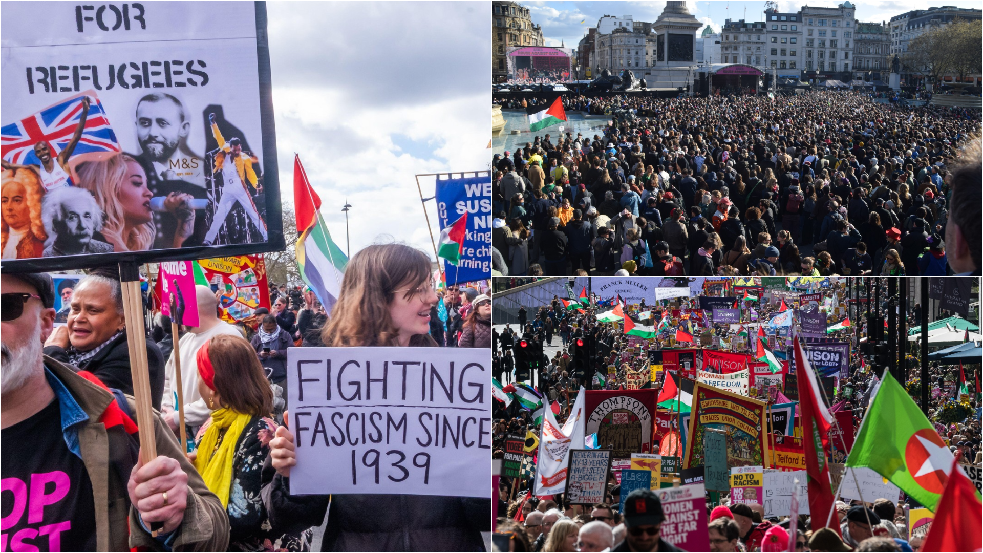 Protest de amploare la Londra împotriva extremei drepte. Organizatorii estimează prezența a jumătate de milion de participanți, în timp ce poliția anticipează numere mai reduse.