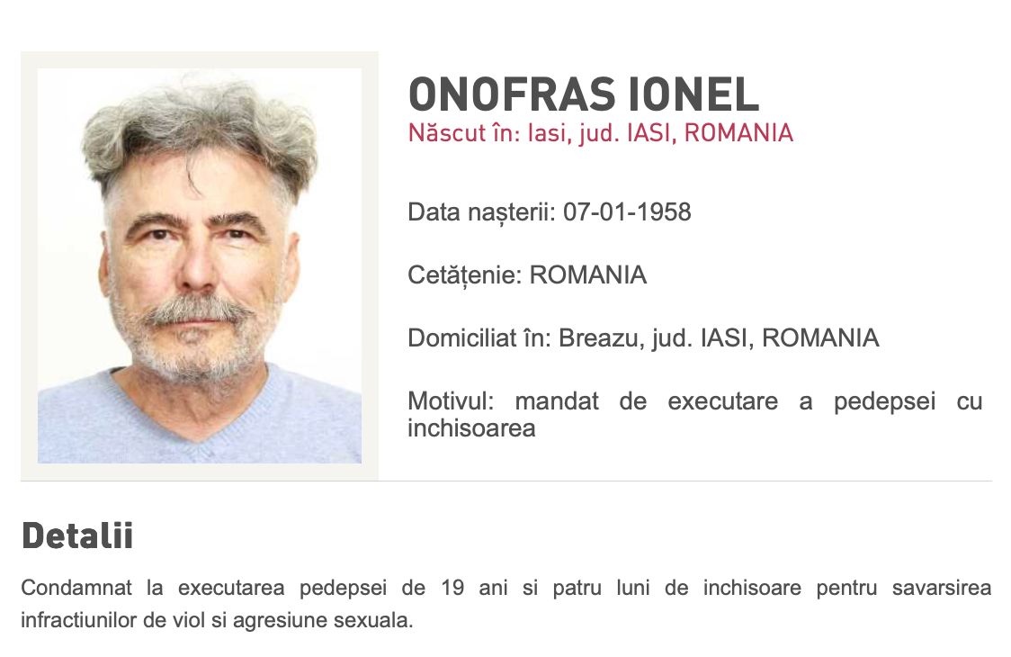 Fost primar al Iașului, condamnat pentru viol, capturat în Italia.